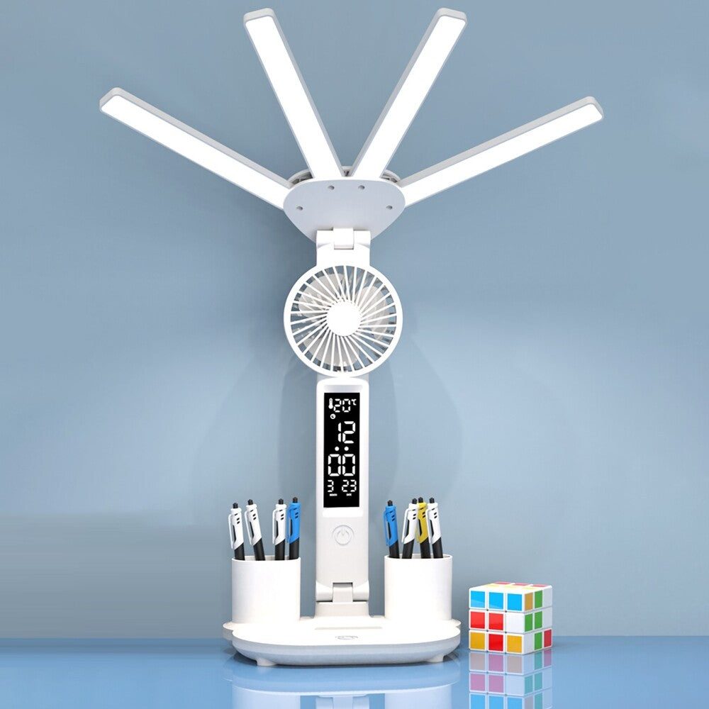 Lampe de bureau LED pour enfants avec ventilateur